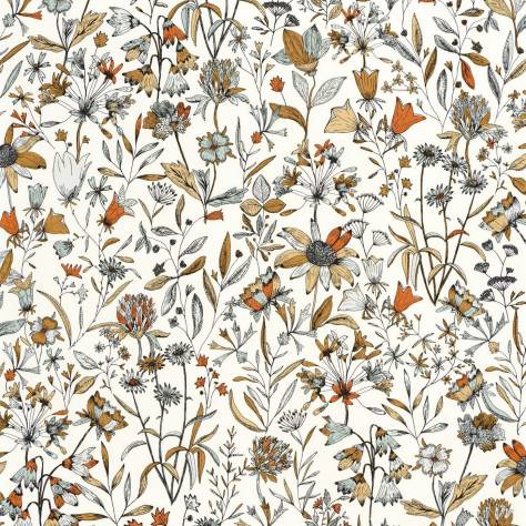 Caselio  Nos Gravures Wallpapers Jardin De Giverny Wallpaper - Blanc Orange - 103000325