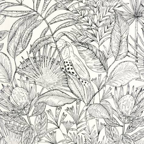 Caselio  Nos Gravures Wallpapers Jardin De Bel Air Wallpaper - Blanc Noir - 103010199