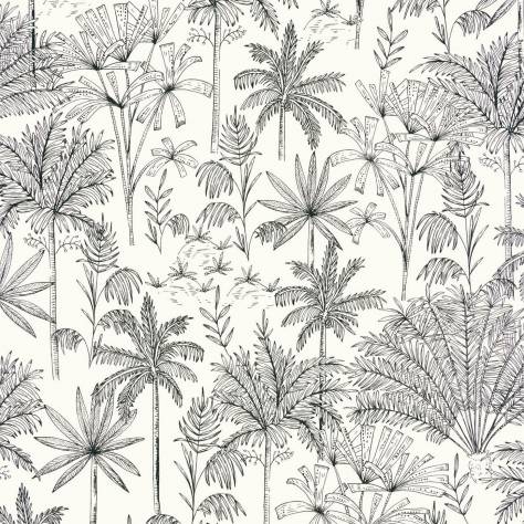 Caselio  Nos Gravures Wallpapers Jardin Majorelle Wallpaper - Blanc Noir - 103030911