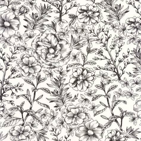 Caselio  Nos Gravures Wallpapers Jardin De Beauregard Wallpaper - Blanc Noir - 103060913
