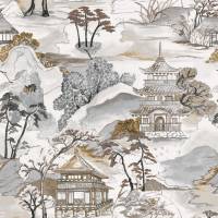 Nara Wallpaper - Blanc/Mordore