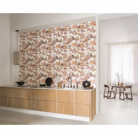 Casamance  Archipel Wallpapers Tatami Wallpaper - Rouille - 75342854