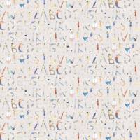 Alphabet People Wallpaper - Oat