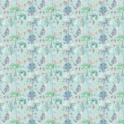 Voyage Maison Imaginations Wallpapers Woodland Adventures Wallpaper - Aqua - WOODLANDADVENTURESWAQUA