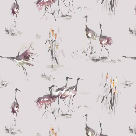 Voyage Maison Kyoto Gardens Wallpapers Cranes Wallpaper - Tourmaline - CRANES-WALLPAPER-TOURMALINE