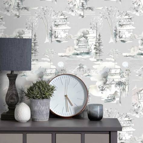 Voyage Maison Kyoto Gardens Wallpapers Nippon Wallpaper - Opal - NIPPON-WALLPAPER-OPAL