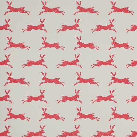 Jane Churchill Rowan Wallpapers March Hare Wallpaper - Red - J135W-01-p