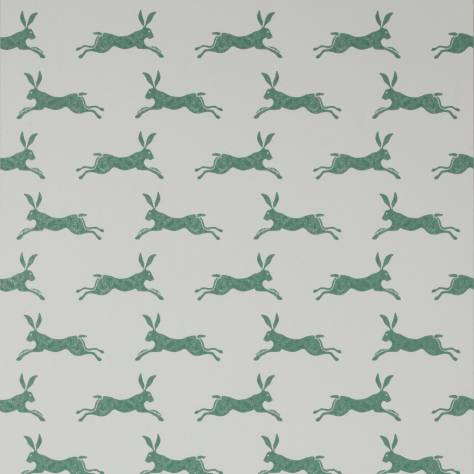 Jane Churchill Rowan Wallpapers March Hare Wallpaper - Green - J135W-11-p