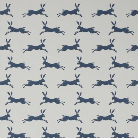 Jane Churchill Rowan Wallpapers March Hare Wallpaper - Navy - J135W-12-p
