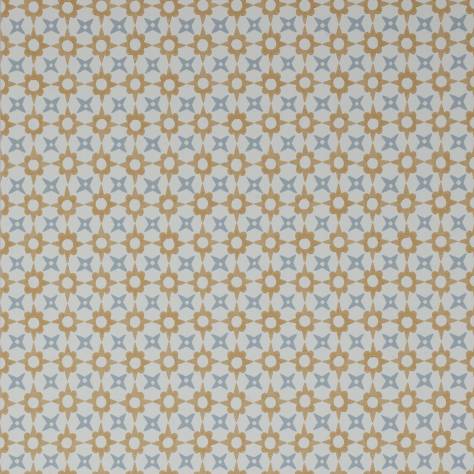 Jane Churchill Rowan Wallpapers Tassi Wallpaper - Yellow/Blue - J175W-03-p