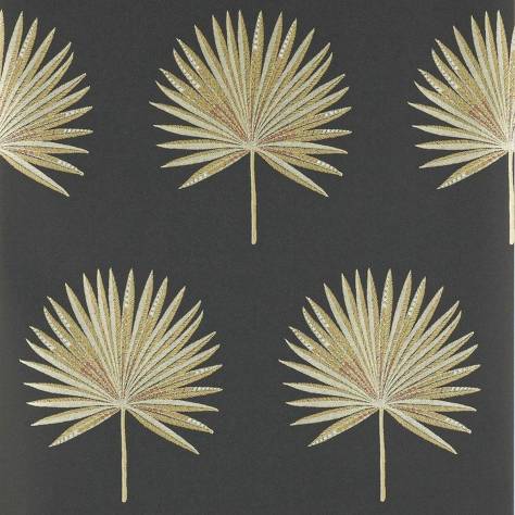 Jane Churchill Rousseau Wallpapers Fortunei Wallpaper - Black/Gold - J182W-06