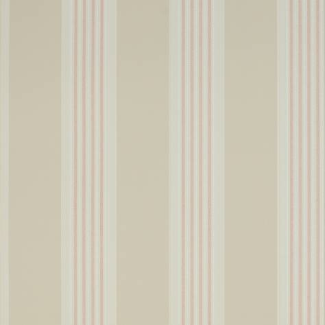 Colefax & Fowler  Mallory Stripes Wallpapers Tealby Stripe Wallpaper - Cream Pink - 07991/08