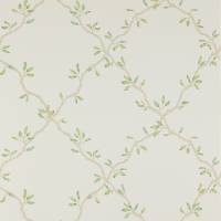 Leaf Trellis Wallpaper - Ivory/Green