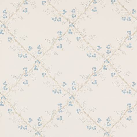 Colefax & Fowler  Small Design II Wallpapers Trefoil Trellis Wallpaper - Blue - W7008-04