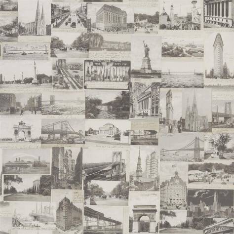 Ralph Lauren Signature Loft Papers Wallpapers New York Postcard Wallpaper - Stone - PRL5000/03