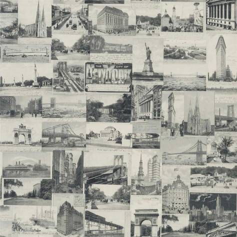 Ralph Lauren Signature Loft Papers Wallpapers New York Postcard Wallpaper - Black - PRL5000/04
