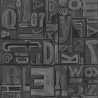 Copeley Letterpress Wallpaper - Linocut