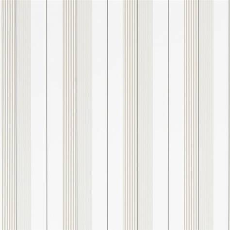 Ralph Lauren Signature Stripe Library Wallpapers Aiden Stripe Wallpaper - Natural / White - PRL020/11