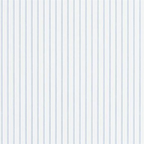 Ralph Lauren Signature Stripe Library Wallpapers Marrifield Stripe Wallpaper - Denim - PRL025/09