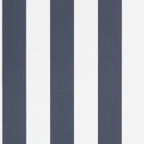 Ralph Lauren Signature Stripe Library Wallpapers Spalding Stripe Wallpaper - Navy / White - PRL026/08