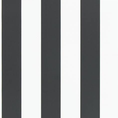 Ralph Lauren Signature Stripe Library Wallpapers Spalding Stripe Wallpaper - Black / White - PRL026/09