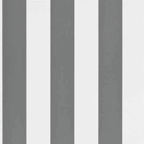 Ralph Lauren Signature Stripe Library Wallpapers Spalding Stripe Wallpaper - Grey White - PRL026/12