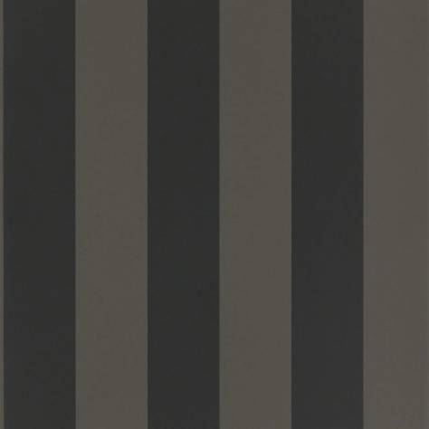 Ralph Lauren Signature Stripe Library Wallpapers Spalding Stripe Wallpaper - Black / Black - PRL026/17