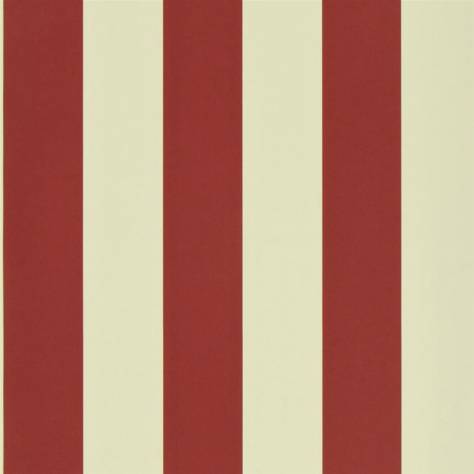 Ralph Lauren Signature Stripe Library Wallpapers Spalding Stripe Wallpaper - Red / Sand - PRL026/18