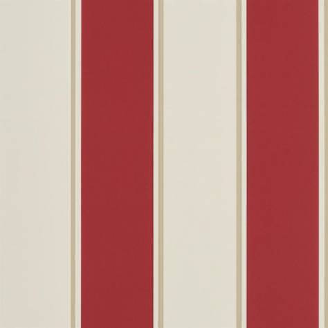 Ralph Lauren Signature Stripe Library Wallpapers Mapleton Stripe Wallpaper - Vermilion - PRL703/08