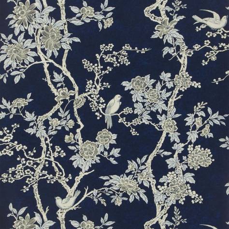 Ralph Lauren Signature Papers IV Wallpapers Marlowe Floral Wallpaper - Prussian Blue - PRL048/04
