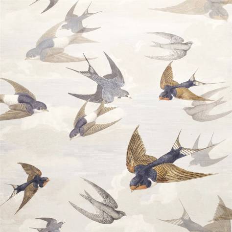 John Derian Picture Book Wallpapers Chimney Swallows Wallpaper - Dawn - PJD6003/04