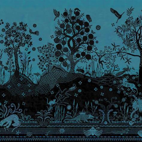 Christian Lacroix Paradis Barbares Wallpapers Bois Paradis Wallpaper - Bleu Nigelle - PCL7030/03