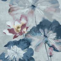 Water Lilies Wallpaper - Blue Dusk