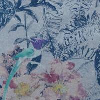 Hedgerow Wallpaper - Blue Dusk