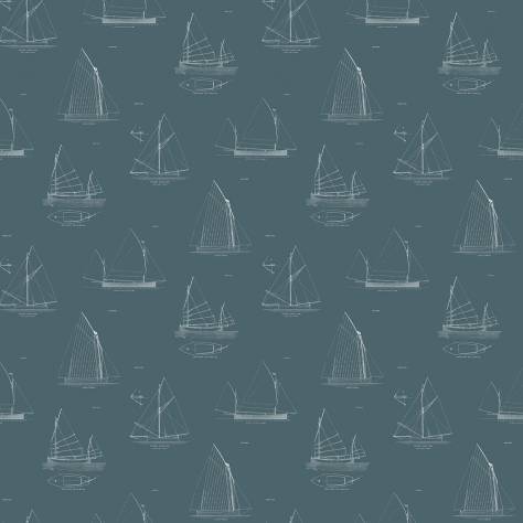 Linwood Fabrics Ephemera Wallpapers FitzRoy Wallpaper - Finisterre - LW032/001