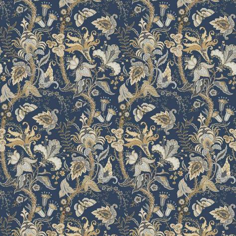 Linwood Fabrics Fable Wallpapers Uhura Wallpaper - Indigo - LW064/003