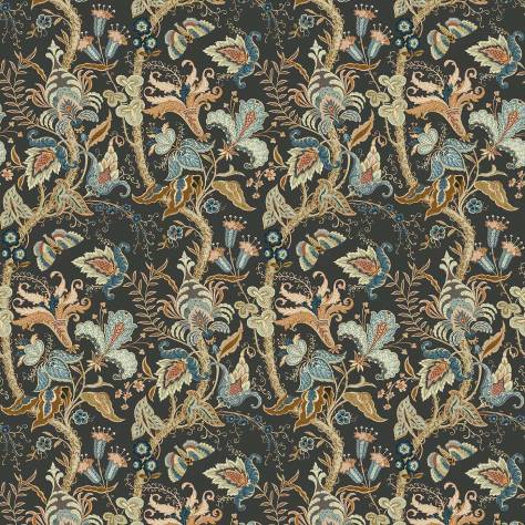 Linwood Fabrics Fable Wallpapers Uhura Wallpaper - Charcoal - LW064/004