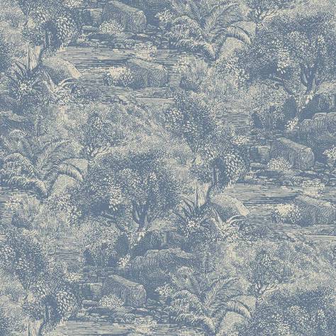 Linwood Fabrics Tango Wallpapers Island Paradise Wallpaper - Azure - LW074/002
