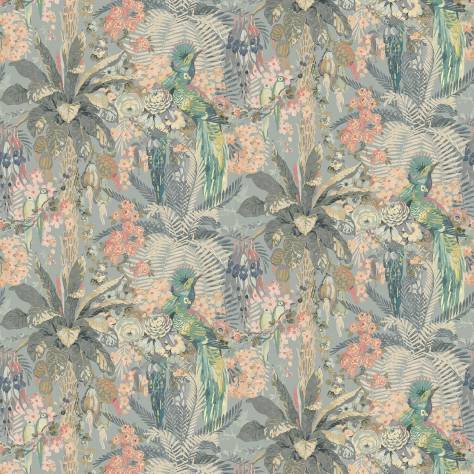 Linwood Fabrics Tango Wallpapers Rainforest Rabble Wallpaper - Powder Blue - LW075/002