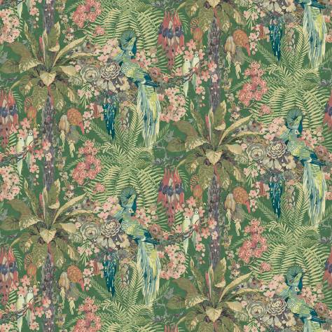 Linwood Fabrics Tango Wallpapers Rainforest Rabble Wallpaper - Juniper - LW075/003