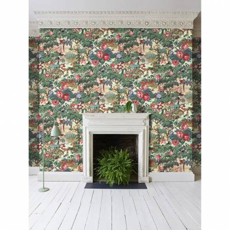 Linwood Fabrics Tango Wallpapers Jungle Rumble Wallpaper - Parrot - LW076/001