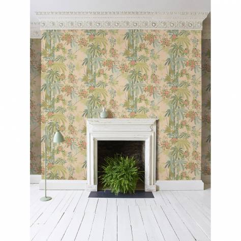 Linwood Fabrics Tango Wallpapers Bamboo Garden Wallpaper - Dusky Pink - LW077/001