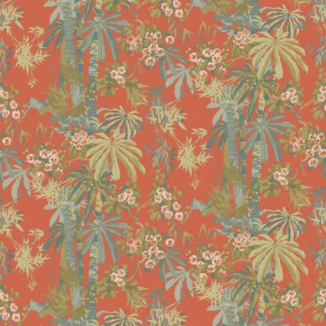 Linwood Fabrics Tango Wallpapers Bamboo Garden Wallpaper - Tomato - LW077/002
