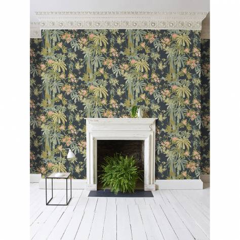 Linwood Fabrics Tango Wallpapers Bamboo Garden Wallpaper - Navy - LW077/003