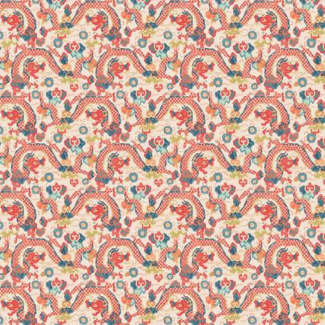 Linwood Fabrics Linwood Wallpapers Double Dragon Wallpaper - Fire - LW088/001