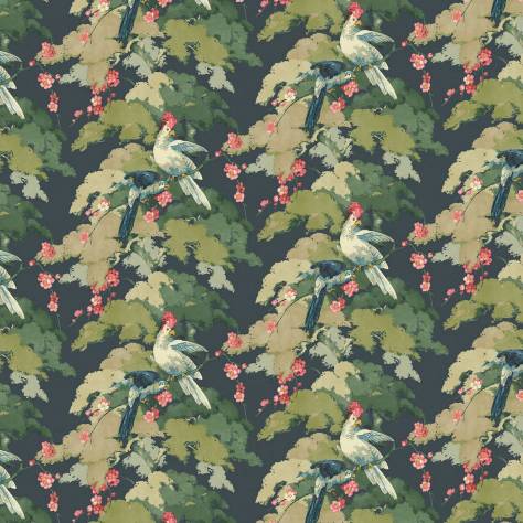 Linwood Fabrics Linwood Wallpapers Jungle Jive Wallpaper - Midnight - LW078/002