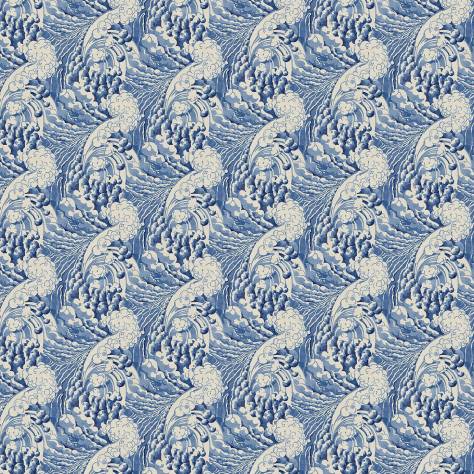 Linwood Fabrics Linwood Wallpapers The Wave Wallpaper - Indigo - LW083/002