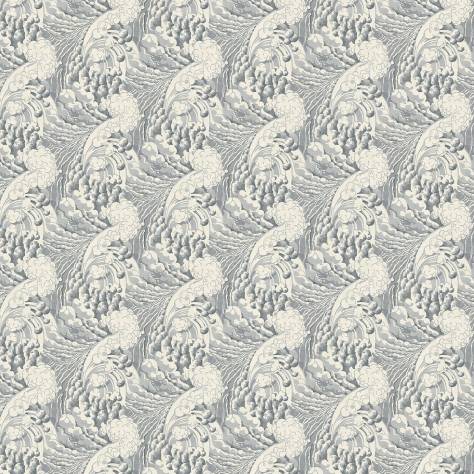Linwood Fabrics Linwood Wallpapers The Wave Wallpaper - Smoke - LW083/003