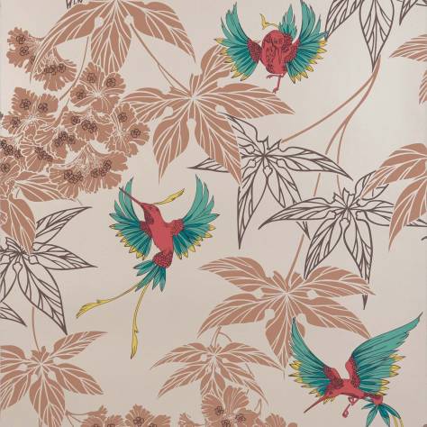 Osborne & Little Folium Wallpapers Grove Garden Wallpaper - Copper / Brick Red - W5603-08