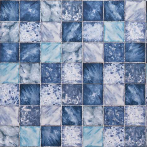 Osborne & Little Folium Wallpapers Hammam Wallpaper - Blue - W7335-03
